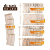 Disposable Wooden Cutlery Utensils Set – (Pack of 270) 55 7.8-inch Plates 55 Forks 55 Knives 55 Spoons 50 Small Spoons Eco-Friendly Silverware Compost