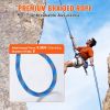 VEVOR 10.2mm Dynamic Climbing Rope 40M(131ft) Outdoor Rock Climbing Rope Blue
