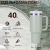 40oz V2 large capacity tumbler,  With Handle And Straw Lid